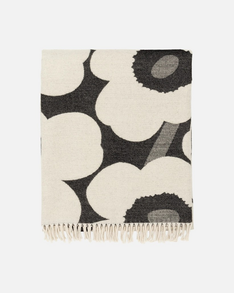 Marimekko Unikko Blanket 130 X180 Cm black