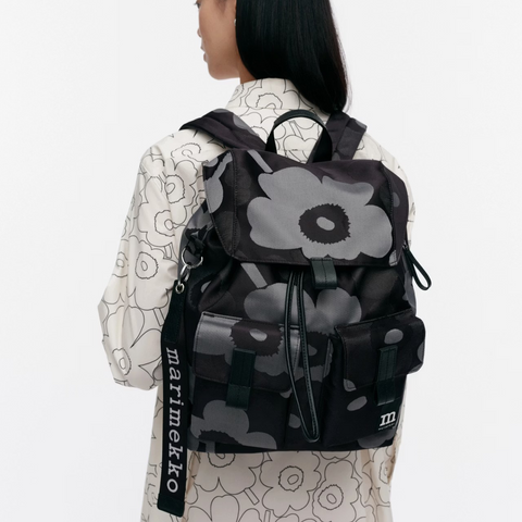 Marimekko Everything Backpack L Unikko dark grey