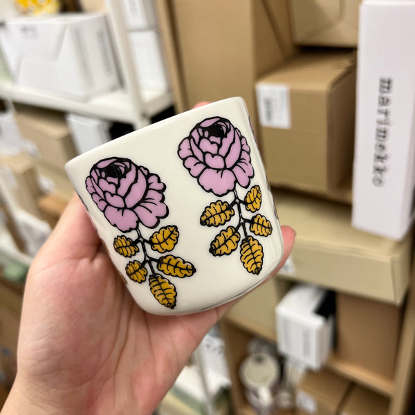 Marimekko Vihkiruusu Coffee Cup without Handle one piece dark pink