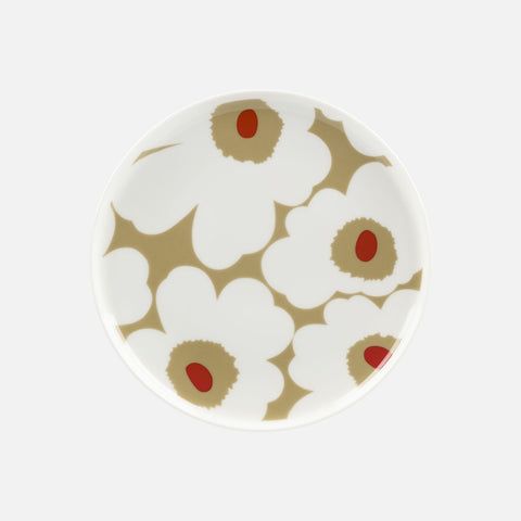 Marimekko Unikko Plate 20cm(Beige & Red)