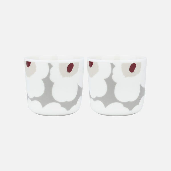 Unikko Coffee Cup without Handle 2DL 2PC Set light grey
