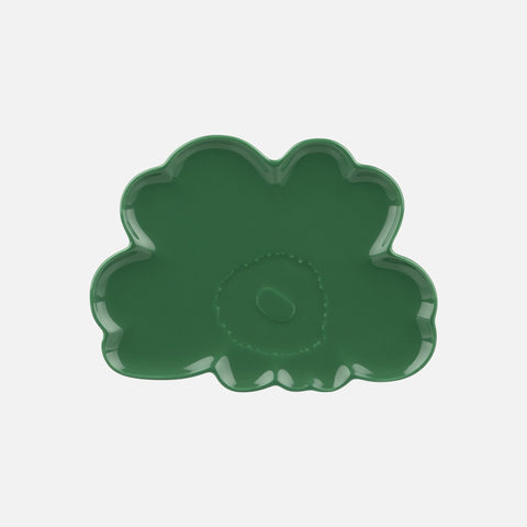 Marimekko Unikko Shape Plate 19cm dark green