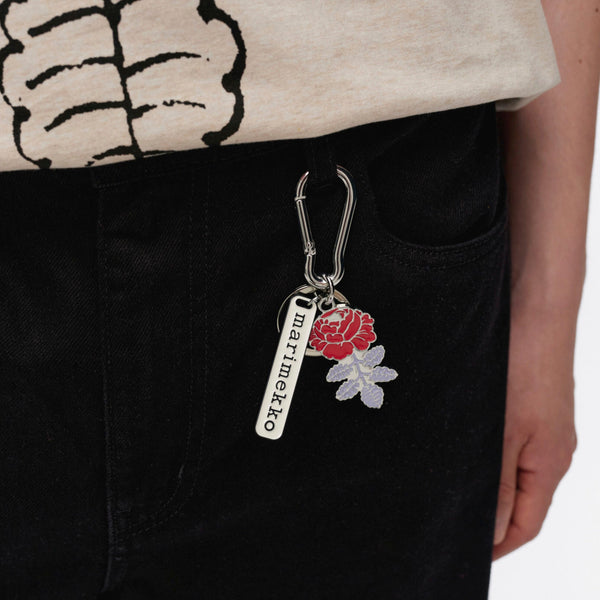 Marimekko Puhallus Vihkiruusu Key Chain Lilac red