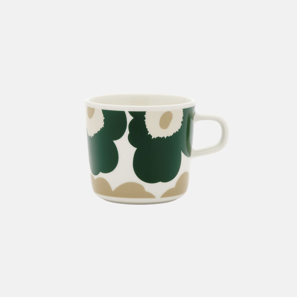 Marimekko unikko Coffee Cup with Handle 2DL dark green