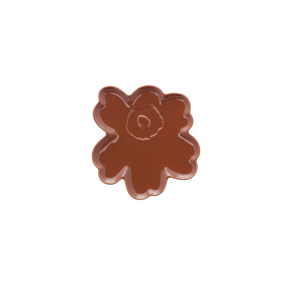 Marimekko Unikko Shape Plate 20cm chestnut