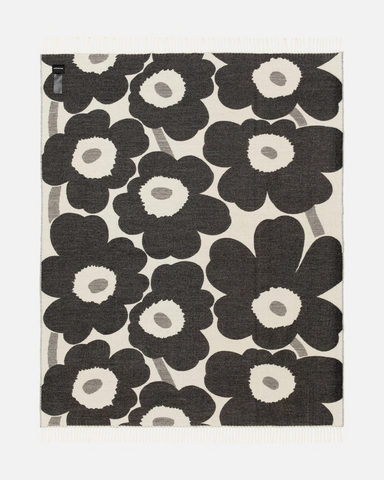 Marimekko Unikko Blanket 130 X180 Cm black