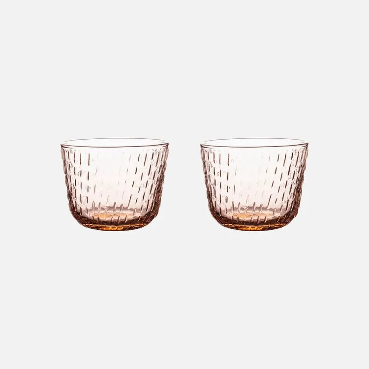 Marimekko Syksy Glass Tumbler 2pc Set Copper