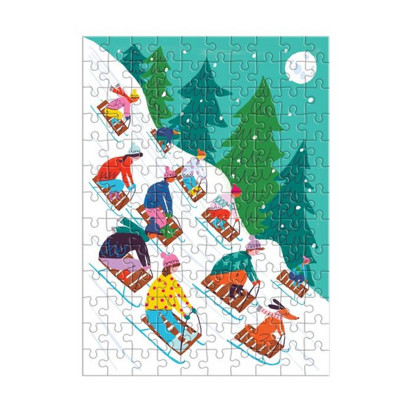 GALISON WINTER SLEDDING 130PC PUZZLE