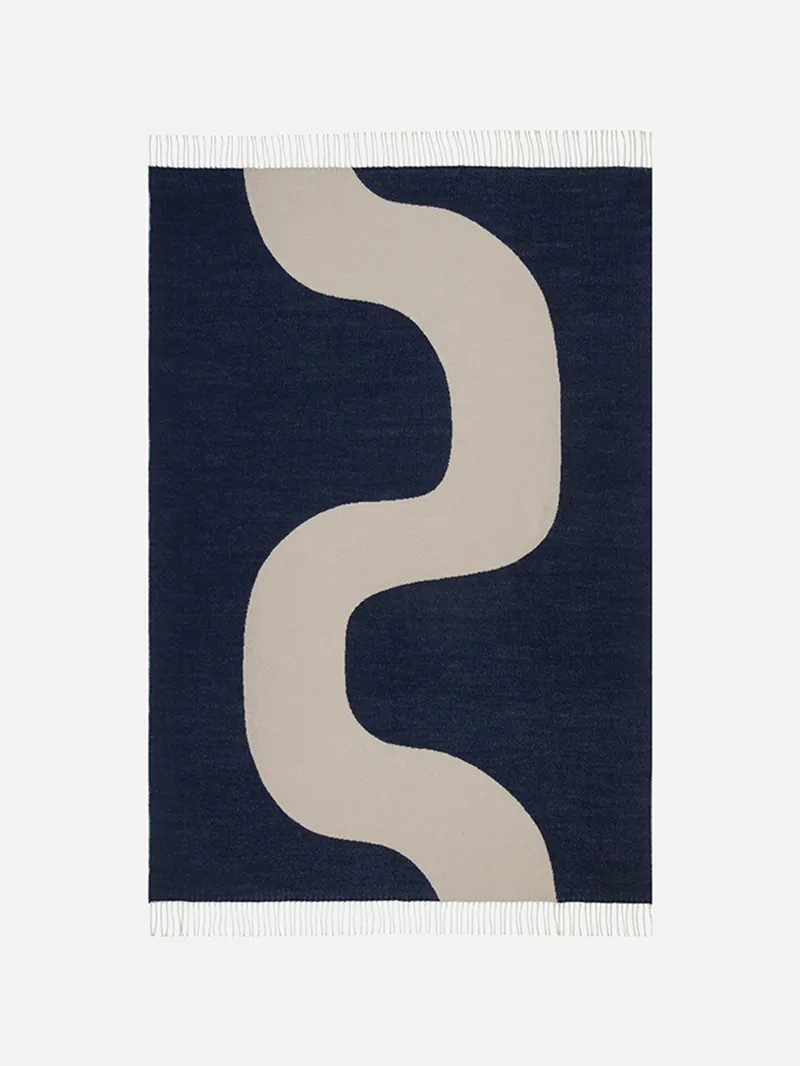 Marimekko Seireeni Blanket 120X180cm dark blue