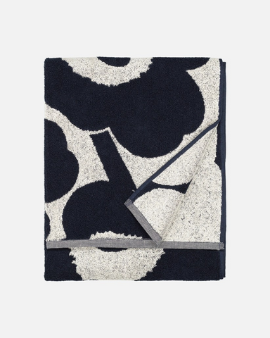 Marimekko Unikko Bath Towel 70X150cm Dark blue