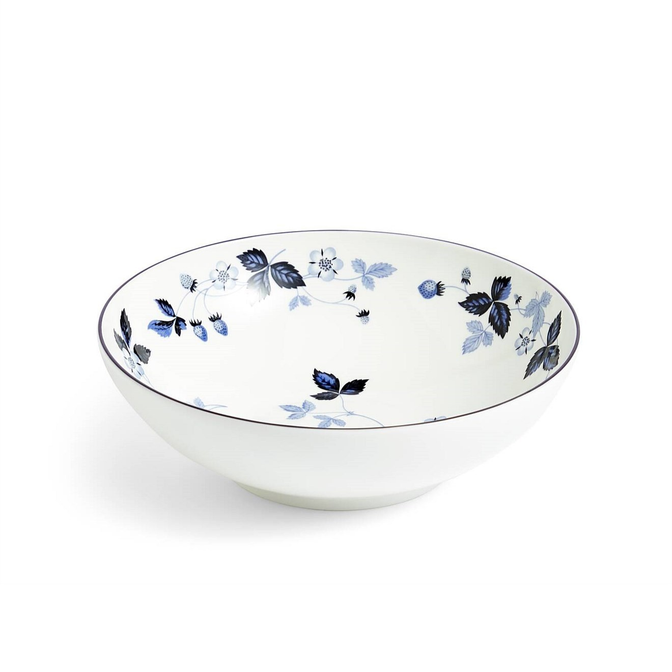 WEDGWOOD WILD STRAWBERRY INKY BLUE CEREAL BOWL 18CM