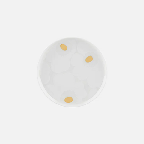 Marimekko Unikko Plate 13.5 cm white gold