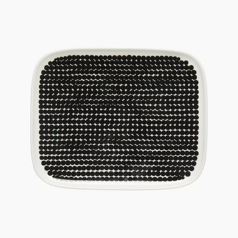 Marimekko Rasymatto Plate 15X12cm black